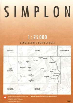 Swisstopo 1 : 25 000 Simplon