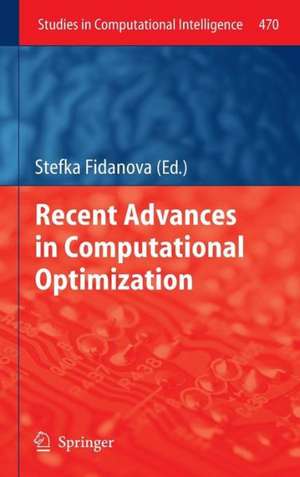 Recent Advances in Computational Optimization de Stefka Fidanova