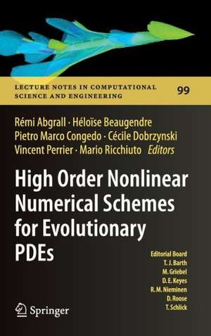 High Order Nonlinear Numerical Schemes for Evolutionary PDEs: Proceedings of the European Workshop HONOM 2013, Bordeaux, France, March 18-22, 2013 de Rémi Abgrall