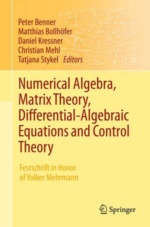 Numerical Algebra, Matrix Theory, Differential-Algebraic Equations and Control Theory: Festschrift in Honor of Volker Mehrmann de Peter Benner