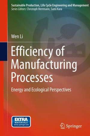 Efficiency of Manufacturing Processes: Energy and Ecological Perspectives de Wen Li