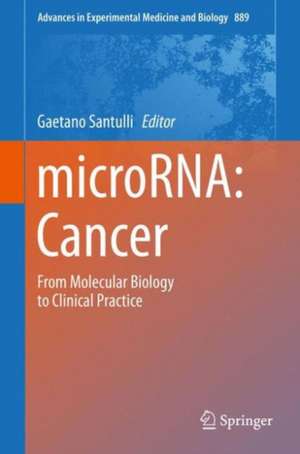 microRNA: Cancer: From Molecular Biology to Clinical Practice de Gaetano Santulli