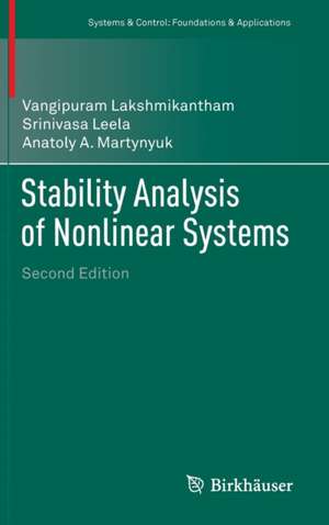 Stability Analysis of Nonlinear Systems de Vangipuram Lakshmikantham