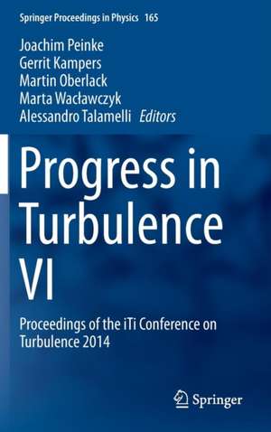 Progress in Turbulence VI: Proceedings of the iTi Conference on Turbulence 2014 de Joachim Peinke