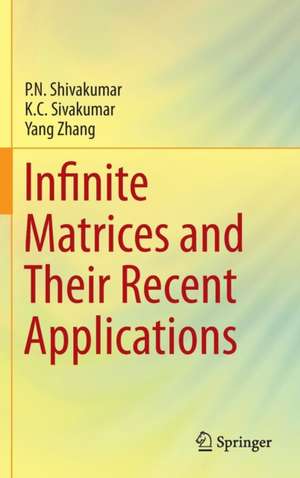 Infinite Matrices and Their Recent Applications de P.N. Shivakumar