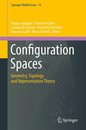 Configuration Spaces: Geometry, Topology and Representation Theory de Filippo Callegaro