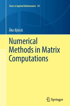 Numerical Methods in Matrix Computations de Åke Björck