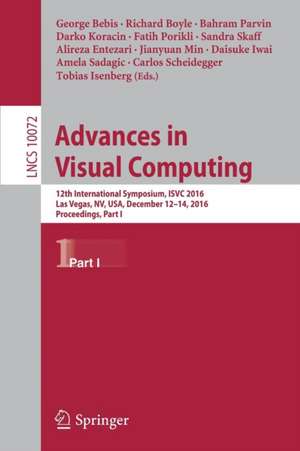 Advances in Visual Computing de George Bebis