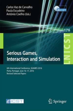 Serious Games, Interaction and Simulation de Carlos Vaz De Carvalho