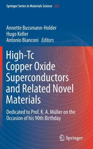 High-Tc Copper Oxide Superconductors and Related Novel Materials: Dedicated to Prof. K. A. Müller on the Occasion of his 90th Birthday de Annette Bussmann-Holder