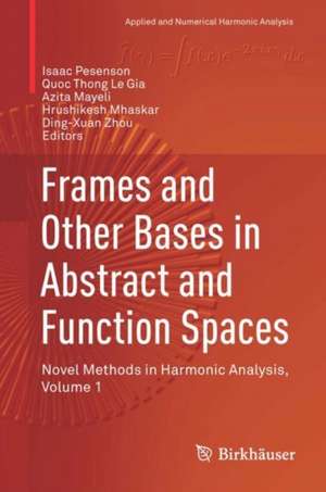 Frames and Other Bases in Abstract and Function Spaces: Novel Methods in Harmonic Analysis, Volume 1 de Isaac Pesenson