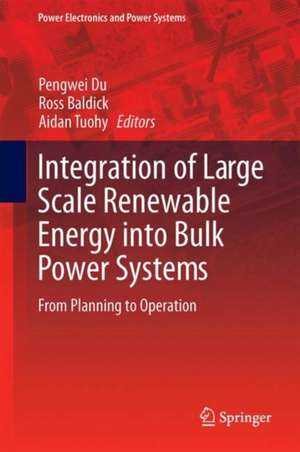 Integration of Large-Scale Renewable Energy into Bulk Power Systems: From Planning to Operation de Pengwei Du