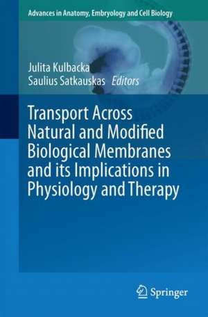 Transport Across Natural and Modified Biological Membranes and its Implications in Physiology and Therapy de Julita Kulbacka