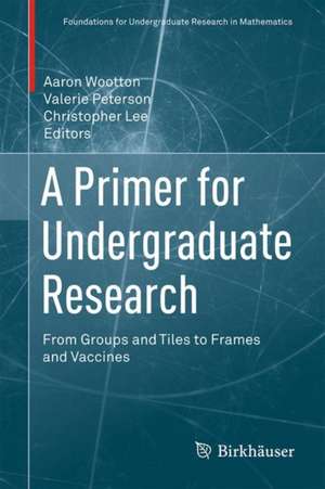 A Primer for Undergraduate Research: From Groups and Tiles to Frames and Vaccines de Aaron Wootton