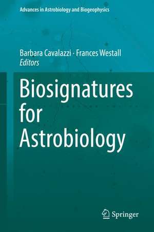 Biosignatures for Astrobiology de Barbara Cavalazzi