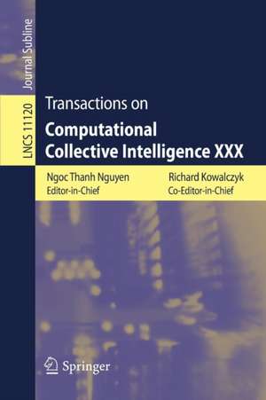 Transactions on Computational Collective Intelligence XXX de Ngoc Thanh Nguyen