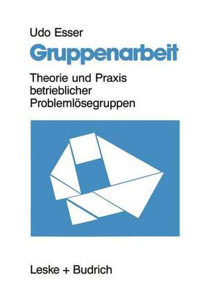 Gruppenarbeit: Theorie und Praxis betrieblicher Problemlösegruppen de Udo Esser