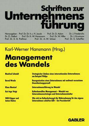 Management des Wandels de Karl-Werner Hansmann