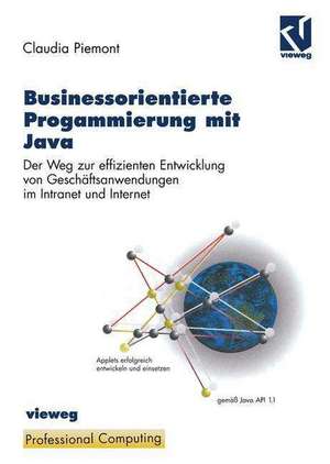 Businessorientierte Programmierung mit Java: Der Weg zur effizienten Entwicklung von Geschäftsanwendungen im Intranet und Internet de Claudia Piemont