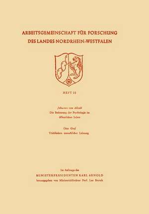 Arbeitsgemeinschaft für Forschung des Landes Nordrhein-Westfalen: Heft 22 de Gustav Johannes von Allesch