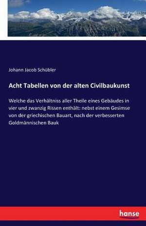 Acht Tabellen von der alten Civilbaukunst de Johann Jacob Schübler