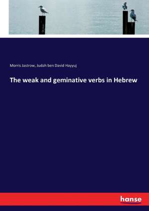 The weak and geminative verbs in Hebrew de Morris Jastrow