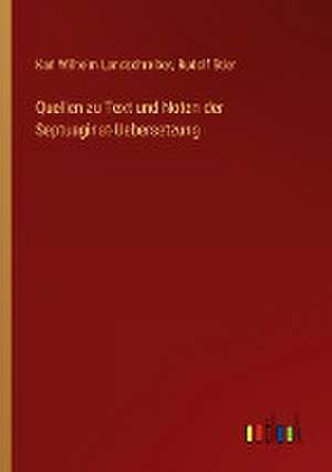 Quellen zu Text und Noten der Septuaginat-Uebersetzung de Karl Wilhelm Landschreiber