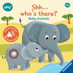 Ravensburger Play+ Shh... Who's there? Baby Animals (My First Seek and Find Sound Book), Baby book 12+ months de Dynamo Limited