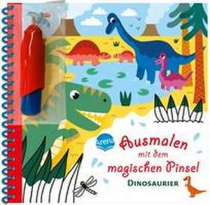 Ausmalen mit dem magischen Pinsel. Dinosaurier de Mèlusine Allirol