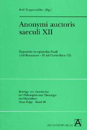 Anonymi auctoris saeculi XII de Ralf Peppermüller