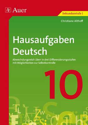 Hausaufgaben Deutsch Klasse 10 de Christiane Althoff