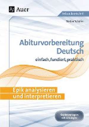 Epik analysieren und interpretieren de Stefan Schäfer