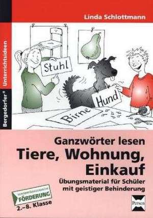 Ganzwörter lesen: Tiere, Wohnung, Einkauf de Linda Schlottmann