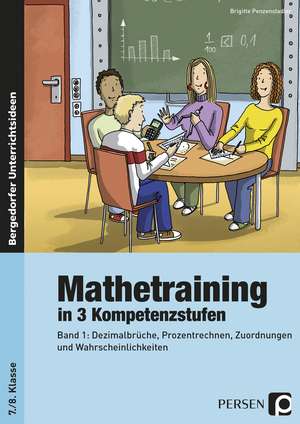 Mathetraining in 3 Kompetenzstufen - 7./8. Klasse de Brigitte Penzenstadler