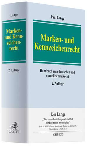 Marken- und Kennzeichenrecht de Paul Lange