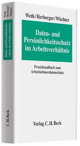 Daten- und Persönlichkeitsschutz im Arbeitsverhältnis de Stephan Weth