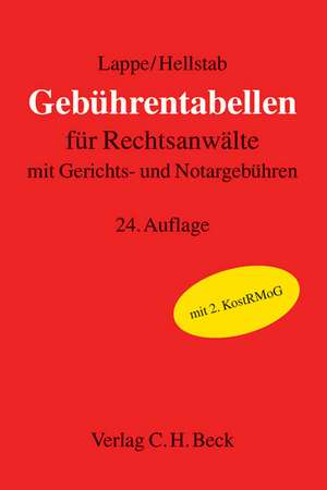 Gebührentabellen für Rechtsanwälte de Friedrich Lappe