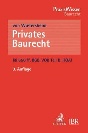 Privates Baurecht de Mark von Wietersheim