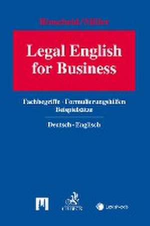 Legal English for Business de Martin Rinscheid