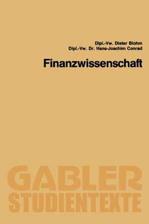 Finanzwissenschaft de Dieter Blohm