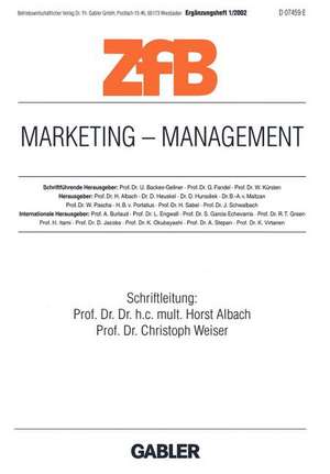 Marketing — Management de Horst Albach