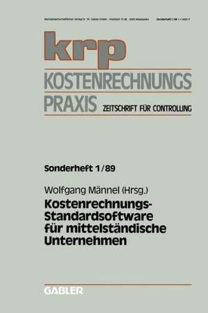 Kostenrechnungs-Standardsoftware für mittelständische Unternehmen de Wolfgang Männel