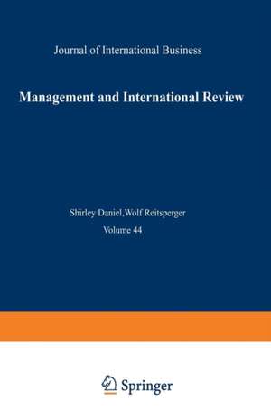 Management and International Review: Challenges of Globalization de Shirley J. Daniel