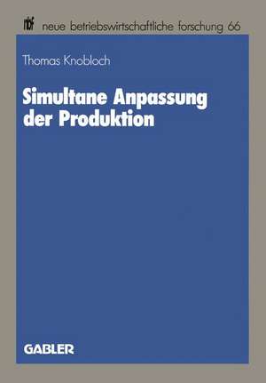 Simultane Anpassung der Produktion de Thomas Knobloch