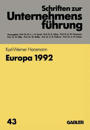 Europa 1992 de Karl-Werner Hansmann