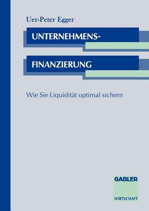 Unternehmensfinanzierung: Wie Sie Liquidität optimal sichern de Uwe-Peter Egger