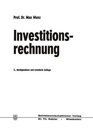 Investitionsrechnung de Max Munz