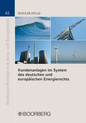 Kundenanlagen im System des deutschen und europäischen Energierechts de Philipp Heinrich Wichard Schulze Düllo