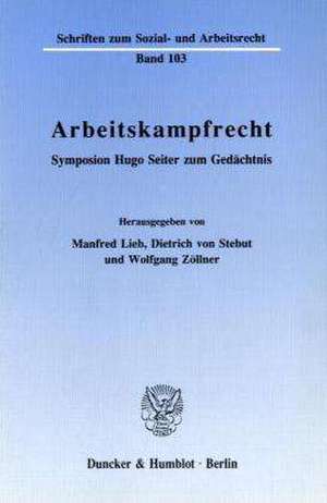 Arbeitskampfrecht de Manfred Lieb