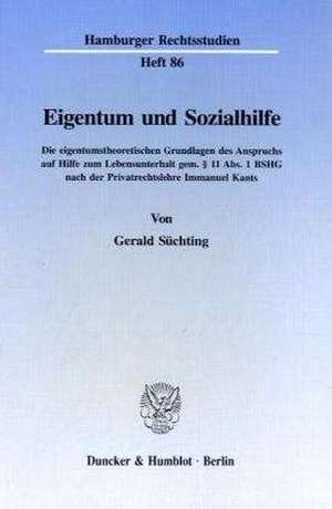 Eigentum und Sozialhilfe de Gerald Süchting